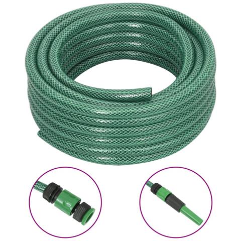 Set Tubo da Giardino con Raccordi Verde 0,5" 20 m in PVC - Foto 1