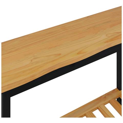 Tavolo consolle con lo scaffale EKAI Nero 112 x 35 x 76 cm - Foto 9