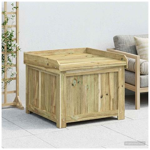 Cassa per cuscini da esterno Legno di Pino Impregnato - Foto 2