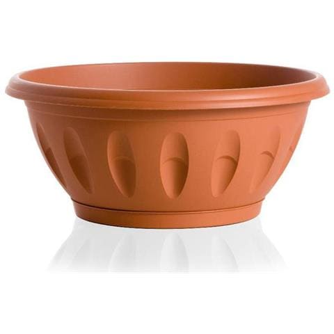 Ciotola Alba Diametro Cm. 35 Con Sottovaso Colore Terracotta - Foto 1