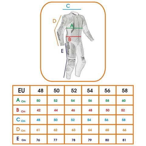 Tuta Intera Moto Pelle Professionale Traforata Protezioni Ce Estiva Rosso 58 - Foto 2