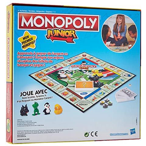 Monopolio - Junior Gioco Per Bambini - Gioco Da Tavolo, Tavolo Da Gioco Versione Francese - Foto 2