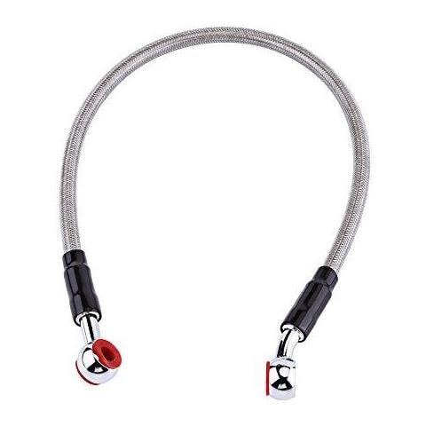 Freno Olio Tubo Linea 4590 Cm M10 Universale Del Motociclo Del Freno Olio Tubo Flessibile Carburante Tube Line Fitting Intrecciato Dellacciaio Inossidabile (45 Cm-gray) - Foto 1