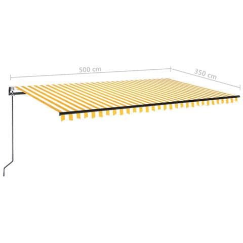 Tenda Automatica con Sensore Vento LED 500x350 cm Gialla Bianca - Foto 2