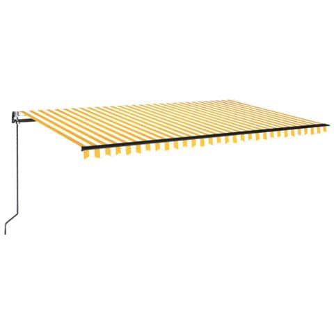 Tenda Automatica con Sensore Vento LED 500x350 cm Gialla Bianca - Foto 1