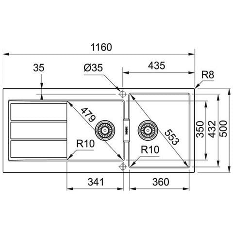 Lavello Da Incasso In Carbonio Da 80 Cm - 915175 - Foto 3