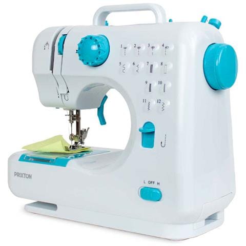 Macchina da Cucire Portatile P110 Funzionamento a Corrente o Batterie 12 Programmi Luce Integrata Pedale Incluso Colore Blu - Foto 2