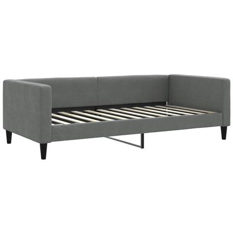 Divano Letto Estraibile Materassi Grigio Scuro 100x200 Tessuto - Foto 2