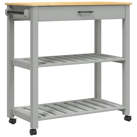 Carrello Da Cucina Monza 84x40x90 Cm In Legno Massello Di Pino - Foto 2