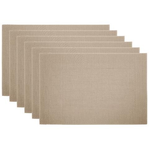 Set Tovagliette Americane Cucina Antiscivolo In Tinta Unita Lavabili In Vari Colori Set 6 Panna - Foto 1