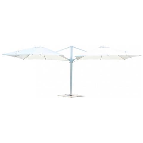 Ombrellone Doppio 3 X 3 Archimede Bianco Telo Bianco - Foto 1