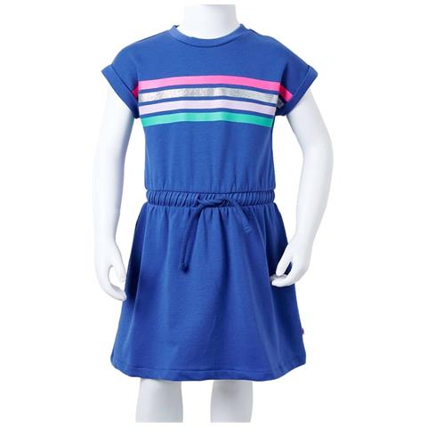 Abito Per Bambini Con Coulisse Blu Cobalto 128 - Foto 8
