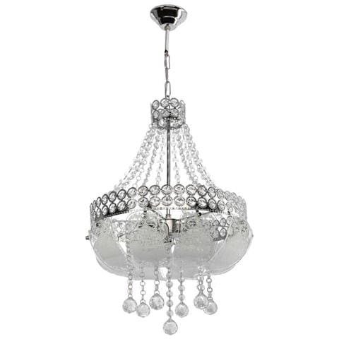 Lampada Da Soffitto Sare Mdl3550 Argento Vetro Decorato E Pietre Effetto Cristallo - Foto 2