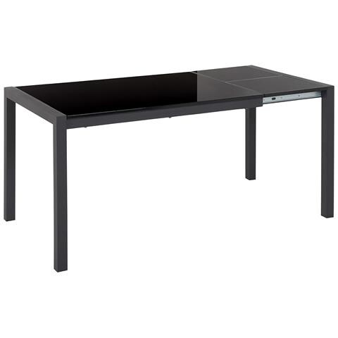 Tavolo Da Pranzo Estensibile Nero 120/160 X 80 Cm Granada - Foto 2