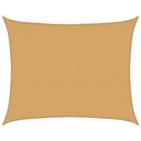 Vela Parasole 160 G /m Rettangolare Sabbia 6x8 M In Hdpe - Foto 2