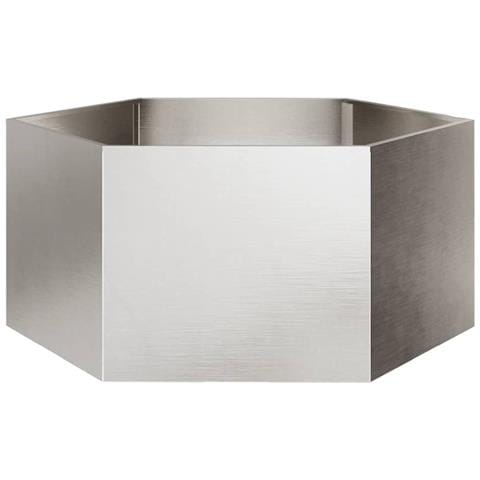 Fioriera da Giardino Esagono 104x90x45 cm in Acciaio Inox - Foto 1