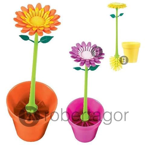 Spazzola Pulizia Vetro Piatti Bicchieri Bicchieri Fiore Flower Vaso Cucina - Foto 1