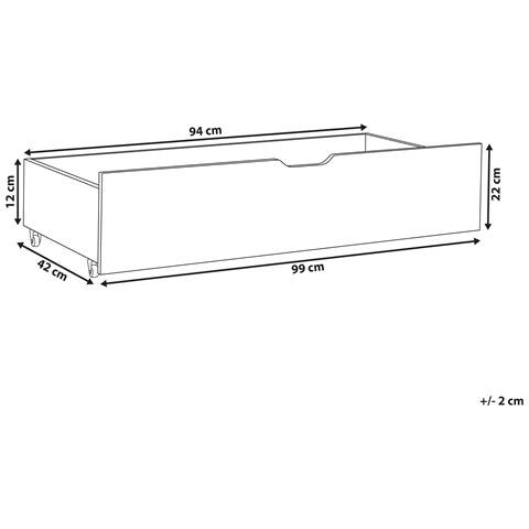 Set Di 2 Cassetti Contenitori Per Letto Epaney Bianco - Foto 6