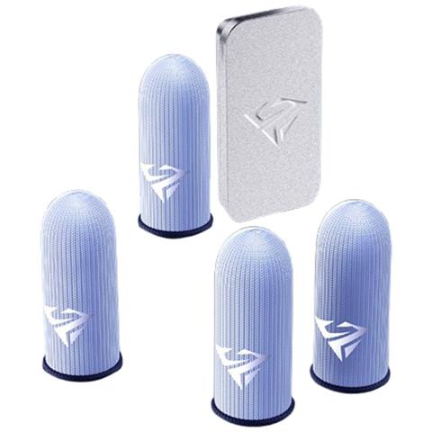 Sz-s02 Custodie Per Dita Da Gioco In Fibra D'argento (nero) - Foto 1