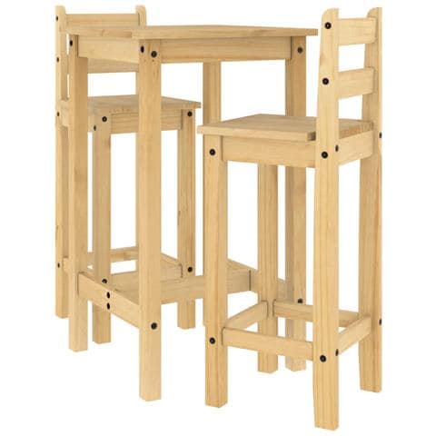 Set Da Bar 3 Pz In Legno Massello Di Pino - Foto 2