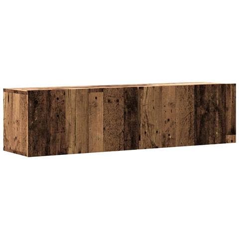 Mobile Tv A Parete Legno Antico 120x30x30 Cm In Truciolato - Foto 2