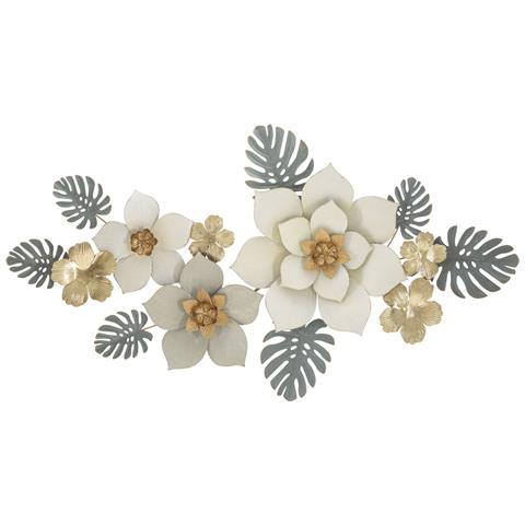 Decorazione In Metallo 3d Fiori 9 - Multicolore - Metallo - 134,6x7,6x69,9 Cm - Foto 1