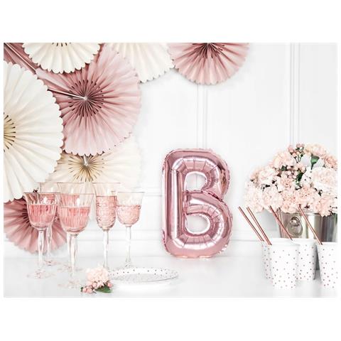 Palloncino Lettera B In Rosa Oro - Decorazione Perfetta Per Ogni Occasione - Foto 4