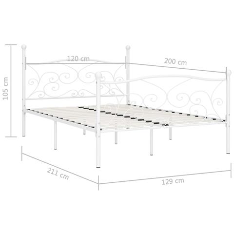 Lusso Casadino - Giroletto Base Con Doghe Bianco In Metallo 120x200 Cm - Foto 5