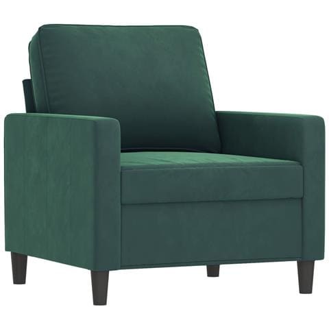 Poltrona Verde Scuro 60 cm Velluto - Foto 1