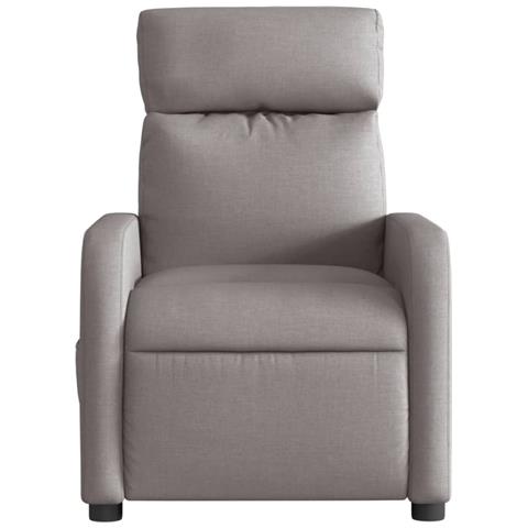 Poltrona Massaggiante Reclinabile Elettrica Tortora in Tessuto - Foto 9