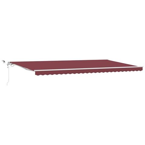 Tenda da Sole Retrattile Automatica con LED Bordò 600x300 cm - Foto 1