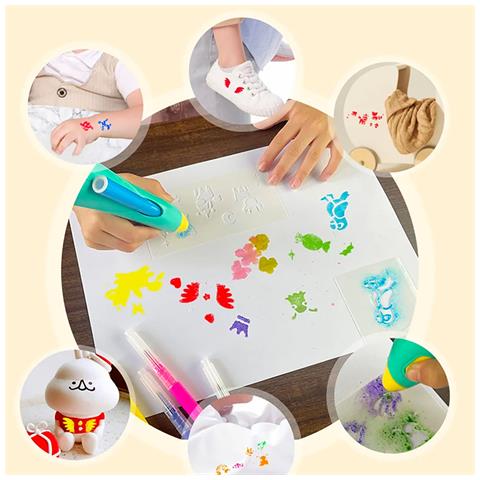 Penna Spruzzatrice Di Inchiostro Elettrica Con Accessori Creativi Per Bambini - Foto 2
