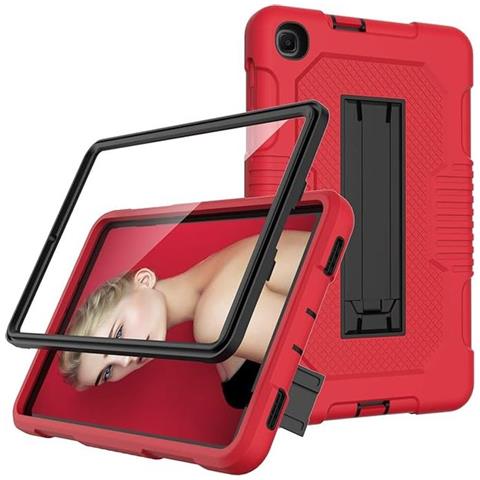 Custodia Per Samsung Galaxy Tab A 8.4"" Armored Con Supporto Rosso - Foto 2