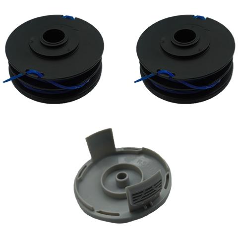 Kit Testina Tagliabordi Compatibile Con Ryobi Rlt4027, Include 2 Bobine Rac123 E 1 Coperchio Rac122 - Foto 1