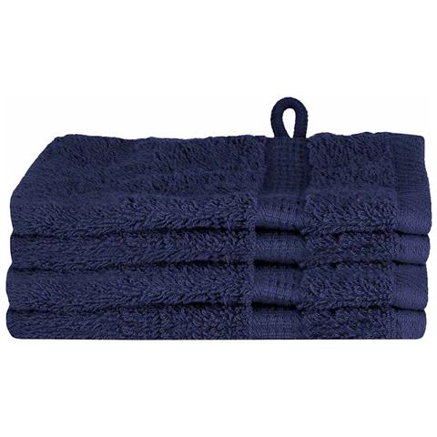 a Panni per il viso SOLUND 4 pcs Blu marino Cotone - Foto 1