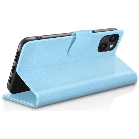 Custodia A Portafoglio Per Iphone 13 Mini, Supporto E Linguetta Magnetica, Azzurro - Foto 5