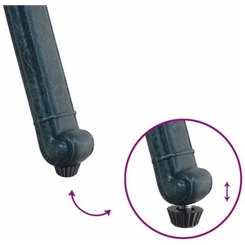 Sedia da Giardino 2 pcs Verde 55 x 56.5 x 91cm Alluminio - Foto 9