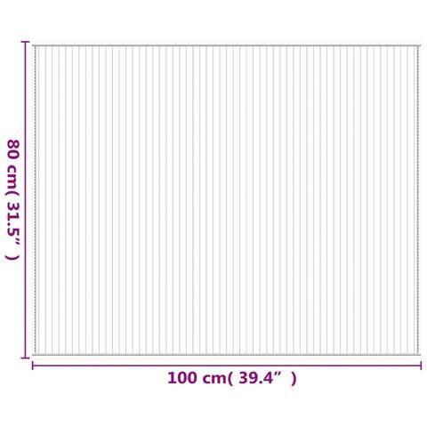 Tappeto Rettangolare Grigio 80x100 cm in Bambù - Foto 8