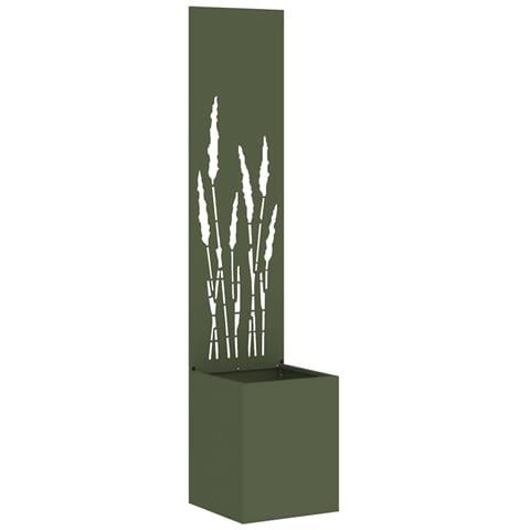 Vaso da Giardino con Pannello Decorativo Oliver verde - Foto 1