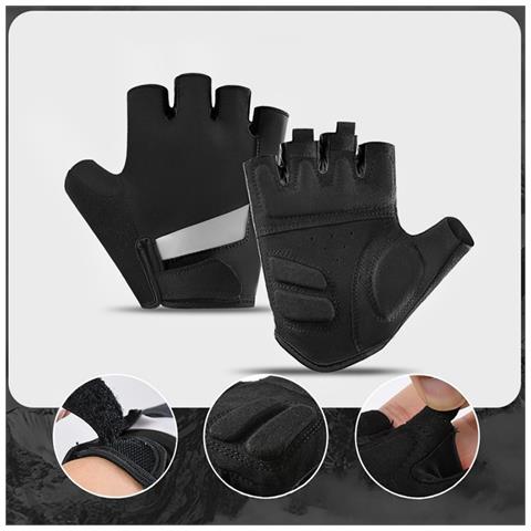 Guanti Da Ciclismo Outdoor - Assorbimento Urti, Traspiranti, Mezze Dita  M - Foto 5