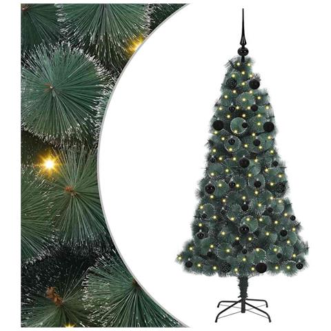 Albero di Natale artificiale pre-illuminato con set di palle - Foto 1