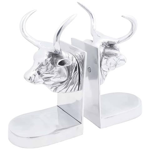 Fermalibri 2 pcs Argento 17 x 15 x 27 cm Alluminio - Foto 2