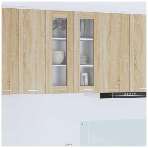 Armadio pensile con porta Riga Rovere Sonoma 60 x 31 x 80 cm - Foto 2