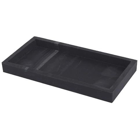 Vassoio Organizer Quadrato Grande In Silicone Per Bagno - Motivo Marmo, 30x12.5x2cm Black - Foto 1