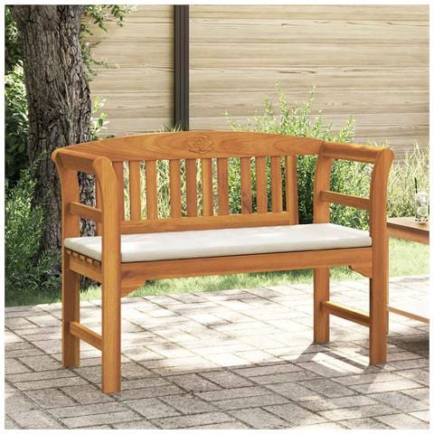 Panchina Rosa con cuscino Naturale 114 x 46 x 82,5 cm - Foto 2