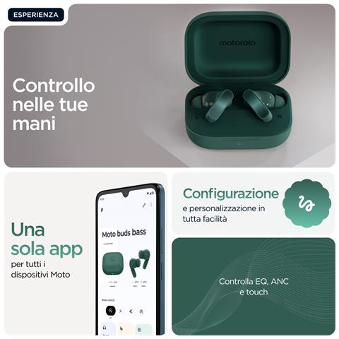 Moto Buds Bass Auricolare True Wireless Stereo (TWS) In-ear Musica e Chiamate Bluetooth Verde - Foto 2