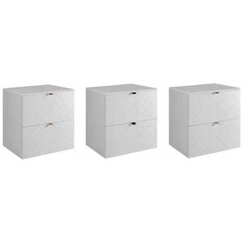 | Mobile sottolavabo 60 cm - Blanc Mat - Mobili bagno - Mobili bagno - Mobile sottolavabo - Piano di lavoro bianco - Foto 2