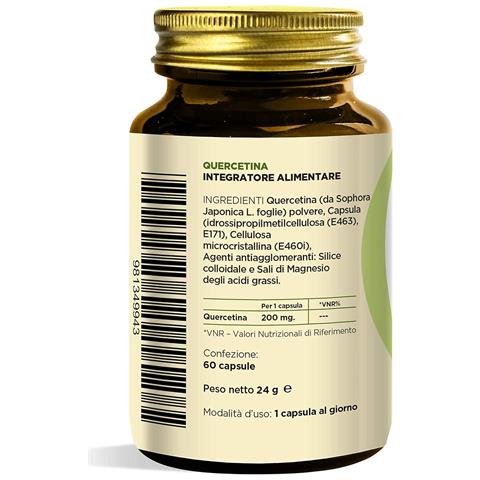 Quercetina 200 mg 60 Capsule - Alto Grado di Purezza - Flavonoide in Capsule Vegetali - Foto 2