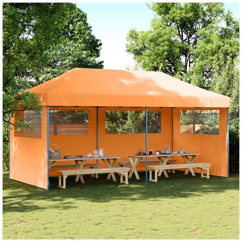 Tenda Party Arancione 292 x 580 x 315 cm Tessuto Oxford - Foto 2