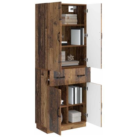 Set di armadi 2 pcs Legno antico Legno ingegnerizzato - Foto 2